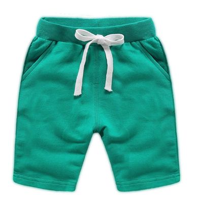 Ding Dong Baby Toddler Kid Boy Summer Solid Cotton ShortsGreen,1T
