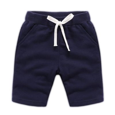 Ding Dong Baby Toddler Kid Boy Summer Solid Cotton ShortsNavy,7-8T