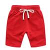 Ding Dong Baby Toddler Kid Boy Summer Solid Cotton ShortsRed,3T view 1