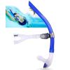 Focevi Adult Swim Snorkel, Blue, Silicone Mouthpiece, One-Way Purge Valve, Lightweight, Comfortable, Suitable for Freestyle, Backstroke, Butterfly, Breaststroke view 1