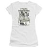 Trevco Up in Smoke Labrador Juniors' Sheer Fitted T Shirt, 2X-Large White view 1