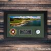 Golf HoleinOne Enclosed Shadowbox | 3 Frame Colors with Acrylic Front | Holds Golf Ball & Horizontal Scorecard or Photo | Engraved Plate view 2