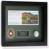Golf HoleinOne Enclosed Shadowbox | 3 Frame Colors with Acrylic Front | Holds Golf Ball & Horizontal Scorecard or Photo | Engraved Plate view 3
