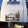 Minglewood Trading Bear Mountain Trees Scene Vinyl Sticker - Camper RV Travel Trailer Graphics - Die Cut Decal - 32w x 15.5h inches view 4