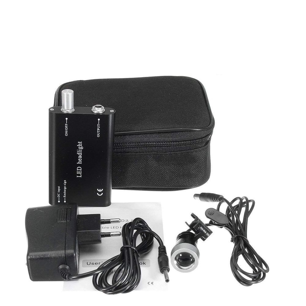 Aries Outltes LED Head Light Lamp 3W for Dental Surgical Medical Binocular Loupe Black