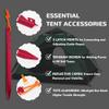 AnyGear 7075 Aluminum Tent Stakes 15 Pack - Ultralight Tri-Beam Tent Pegs with Reflective Rope - Essential Tent Accessories for Camping, Hiking, Backpacking view 3