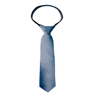 Spring Notion Boys' Solid Color Microfiber Zipper Tie Small Stormy Blue