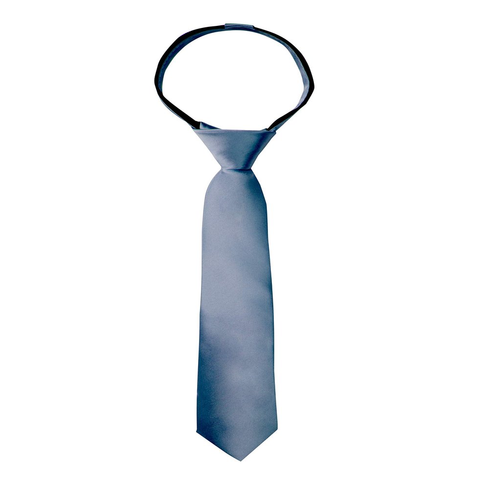 Spring Notion Boys' Solid Color Microfiber Zipper Tie Small Stormy Blue