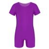 ranrann Kids Boys Girls Ballet Dance Unitard Team Basic Uniform Stretchy Gymnastic Leotard Jumpsuit Activewear Purple 4 view 1