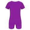 ranrann Kids Boys Girls Ballet Dance Unitard Team Basic Uniform Stretchy Gymnastic Leotard Jumpsuit Activewear Purple 4 view 2