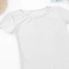 FEESHOW Boys Girls Team Basic Gymnastics Dance Tank Leotard Unitard Biketard for Atheltic, Sports, Tumbling or Swimming Short Sleeve White 7-8 view 4