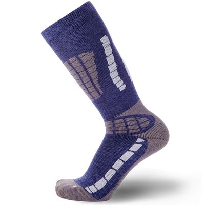Pure Athlete Kids Ski Socks - Merino Wool OTC Winter Skiing Sock for Boys Girls (1 Pair - Blue/Silver, X-Small-Small)