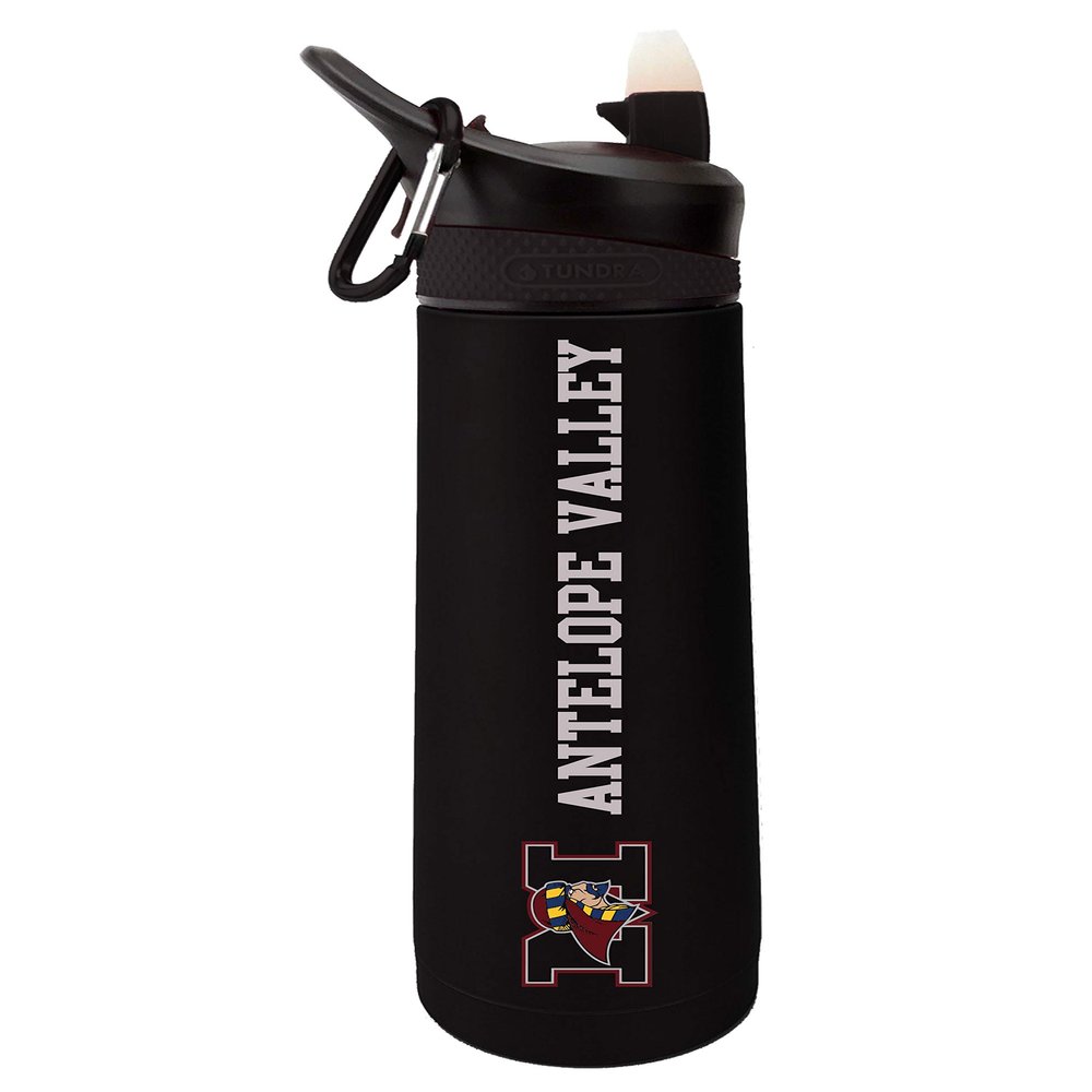 The Fanatic Group Personalized Antelope Valley College Dual Walled Stainless Steel Sports Bottle, Design-1 - Black