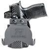Rounded OWB Paddle Holster Fits: Walther PPQ M1 4 in Holster - LH - Carbon Fiber Black Kydex - Concealment Express - American Made view 2