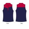 Monterey Club Women's West Contrast Block Sleeveless Polo Shirt #2453 (Navy/Red/White, Medium) view 2