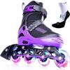 PAPAISON Adjustable Inline Skates for Kids and Adults with Full Light Up Wheels, Outdoor Roller Skates for Girls and Boys, Men and Women view 1