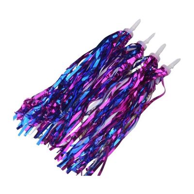 2 Pairs 12'' Kids Bicycle Grips Sparkle Tassel Ribbon Bike Accessories Colorful Handlebar Streamers Bike Bicycle Trike Baby Carrier Decoration Christmas Birthday Gift