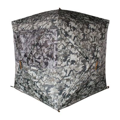 Muddy Infinity Camo Shadow Mesh Windows Black Backed Water Resistant Heavy-Duty 600 Denier Fabric Ground Blind, 3-Person