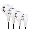 PGM Golf Club Covers, 4pcs Drivers Fairway Woods Hybrid Golf Head Covers with Number, Fit Oversized Right Handed Brands, Easy on Off, Washable (White 4pcs Set) view 1