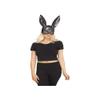 Black Glitter Bunny Mask