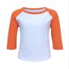 ILTEX Kids & Youth 3/4 Sleeves Athletic Baseball Raglan Infant Toddler Jersey Cotton & Polyester T-Shirt in Multi Function Sports & Outdoors, Gym and Exercise (20+ Colors)(Y-Medium, White/Orange) view 1