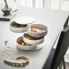 Maxbei Jewelry Organizer Case 360 Degree Round Rotating Jewelry Storage Box Necklace Bracelet Ring Earring Display Tray Holder view 1