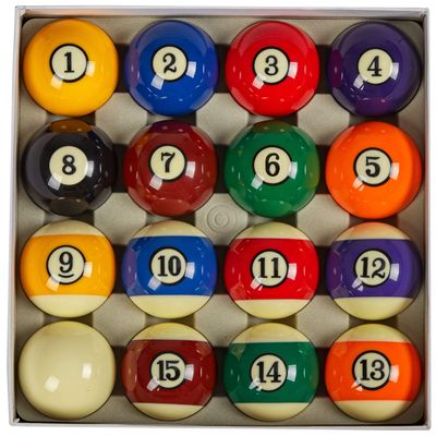 Collapsar AAA Grade Billiard Pool Table Billiard Ball Set,2-1/4" Regulation Size Full of 16 Resin Billiard Balls(Several Styles Available) (Art Number with Black Circle Style)