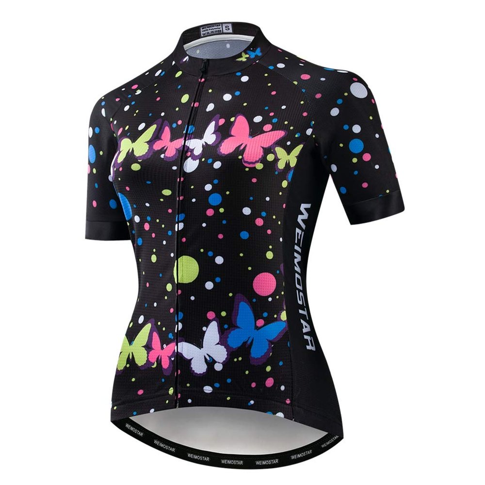 Cycling Jersey Women's Bike Jersey MTB Shirts Bicycle Shirt Team Racing Tops Black
