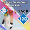 Yacht & Smith 120 Pairs Of Wholesale Kids Crew Socks, Childrens Cotton Casual Crew Socks Size 4-8 view 2