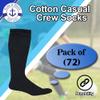 Yacht & Smith 72 Pairs Wholesale Kids Crew Socks, Childrens Cotton Casual Crew Socks Size 6-24 view 2