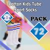 Yacht & Smith 72 Pairs Of Wholesale Kids Tube Socks, Cotton Bulk Sport Socks Size 4-6 view 2