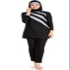 TianMaiGeLun Women Full Suit Muslim Swimsuits Islamic Burkini Modest Swimwear Lady Beachwear (Grey, M) view 1
