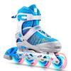 PAPAISON Inline Skates for Boys and Girls with Full Light up Wheels, Beginner Adjustable Illuminating Roller Skates for Kids Youth Women and Men view 1