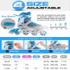 PAPAISON Inline Skates for Boys and Girls with Full Light up Wheels, Beginner Adjustable Illuminating Roller Skates for Kids Youth Women and Men view 2