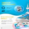 PAPAISON Inline Skates for Boys and Girls with Full Light up Wheels, Beginner Adjustable Illuminating Roller Skates for Kids Youth Women and Men view 4