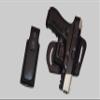 ALIS34090 Pancake Leather Holster Open-end Thumb Break RH & Single Magazine Pouch for Glock 17 19 22 23 Handmade! view 1