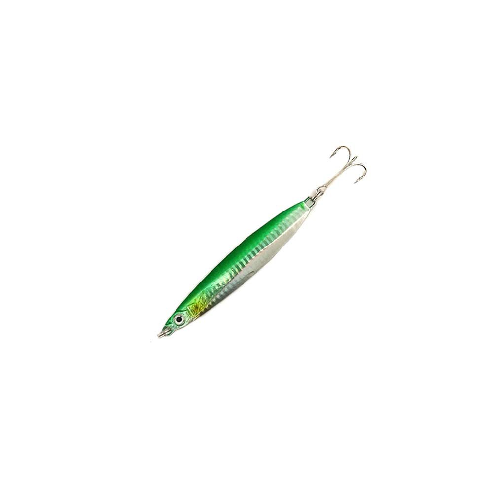 Knife Colt Sniper Jigs 80g, 8 Pcs Green Mackerel for Shore or Boat Casting, Slim Flashy Jig, Ideal for Surface Busting Fish & Pelagic Species