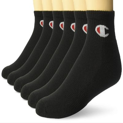 Champion Mens Socks, Ankle Socks, Cushioned Athletic Socks, 6 and 12 Pairs Pack