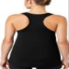Ladies Lotus Flower Racerback Tank Top - 4XL Pond Blue Heather view 2
