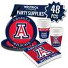 Arizona Wildcats Party Supplies 48 Piece Officially Licensed University Set: 16 oz. Plastic Beverage Cups, 9" Paper Plates, Luncheon Napkins, Complete Party Supplies for 16 Guests by Westrick view 1
