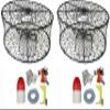 2-Pack of KUFA Sports Foldable Crab Trap with Red/White Floats, Harness, Bait case, Lead Core Sinking Line & Crab Caliper Combo (CT50+CEC1) x2 view 1