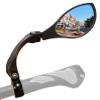 Hafny New Handlebar Bike Mirror, HD Blast-Resistant, Safe Crystal Clear Glass Mirror, Adjustable Rotatable, Rearview Mirror, HF-M902RB-FR01 (Anti-glare Blue Right) view 1