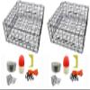 2-Pack of KUFA Vinyl Coated Crab Traps & Accessory Kits (100' Non-Lead Sinking line,Caliper,Harness,Bait Bag & 11" Float) (S70+CEM1) x2 view 1
