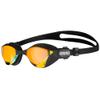 ARENA Unisex Adult Cobra Tri Swimming Goggles for Triathlon and Fitness Swipe Anti-Fog Wide Vision Mirror Lens, Yellow/Copper/Black view 1