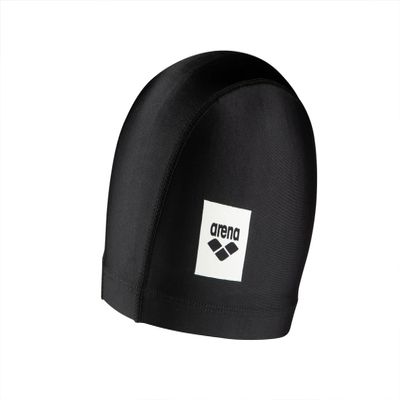 Arena Unix II Classic Fabric Swim Cap Lightweight Textile Swimming Cap Headcover for Men and Women Fitness Swimming, Black, One Size