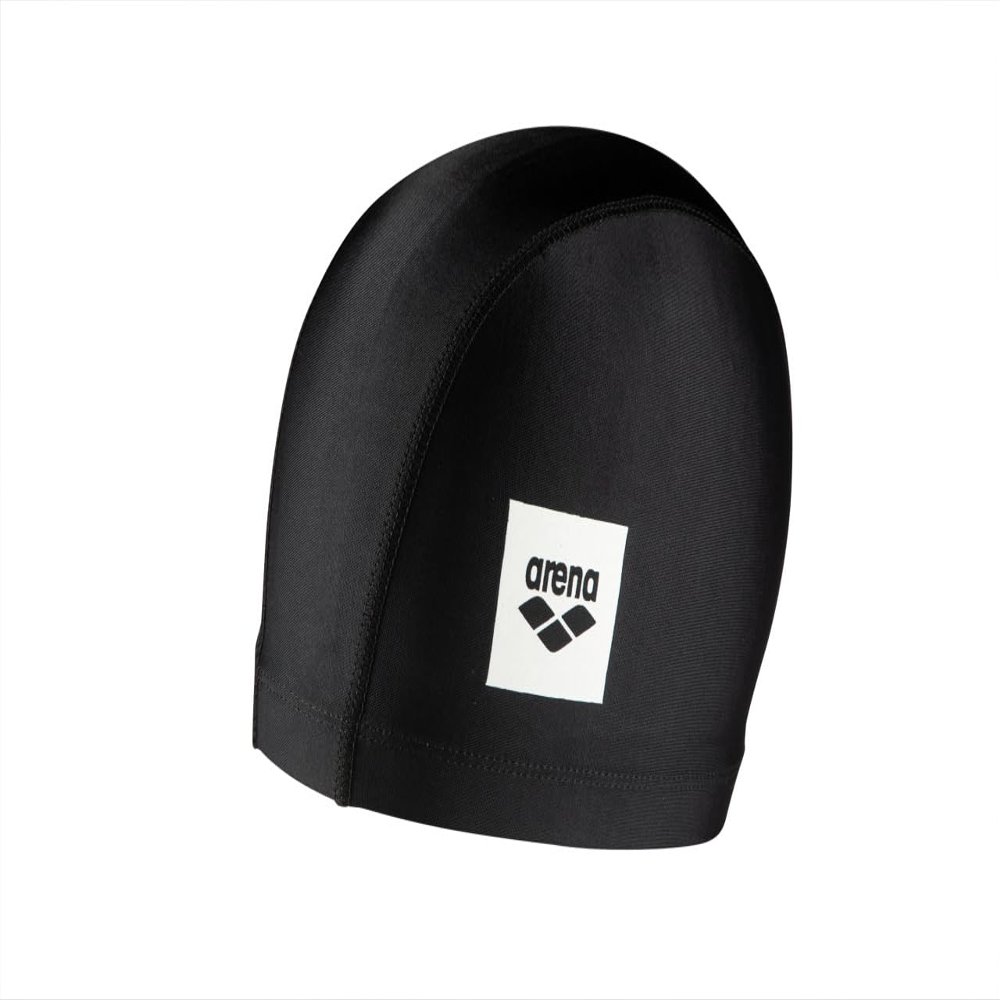 Arena Unix II Classic Fabric Swim Cap Lightweight Textile Swimming Cap Headcover for Men and Women Fitness Swimming, Black, One Size