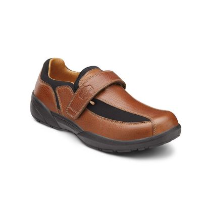 Dr. Comfort Douglas Men's Therapeutic Shoes - Leather - Extra Depth Diabetic Shoes for Men with Removable Insoles, Chestnut 13 Wide (E/2E)