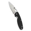 Spyderco Emphasis Value Knife with 3.58" Stainless Steel Blade and Durable Black G-10 Handle - CombinationEdge - C245GPS view 1