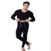 Jueshanzj Men's V-Neck Thermal Underwear Set XXL Black view 1