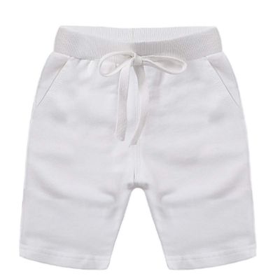 Ding Dong Baby Toddler Kid Boy Summer Solid Cotton ShortsWhite,5T
